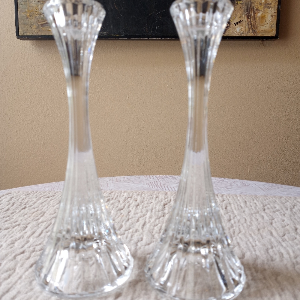 (2) Mikasa Park Lane 8" Candleholders